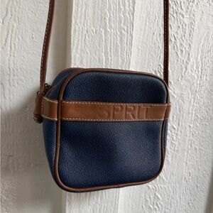 Esprit vintage navy blue and brown Crossbody